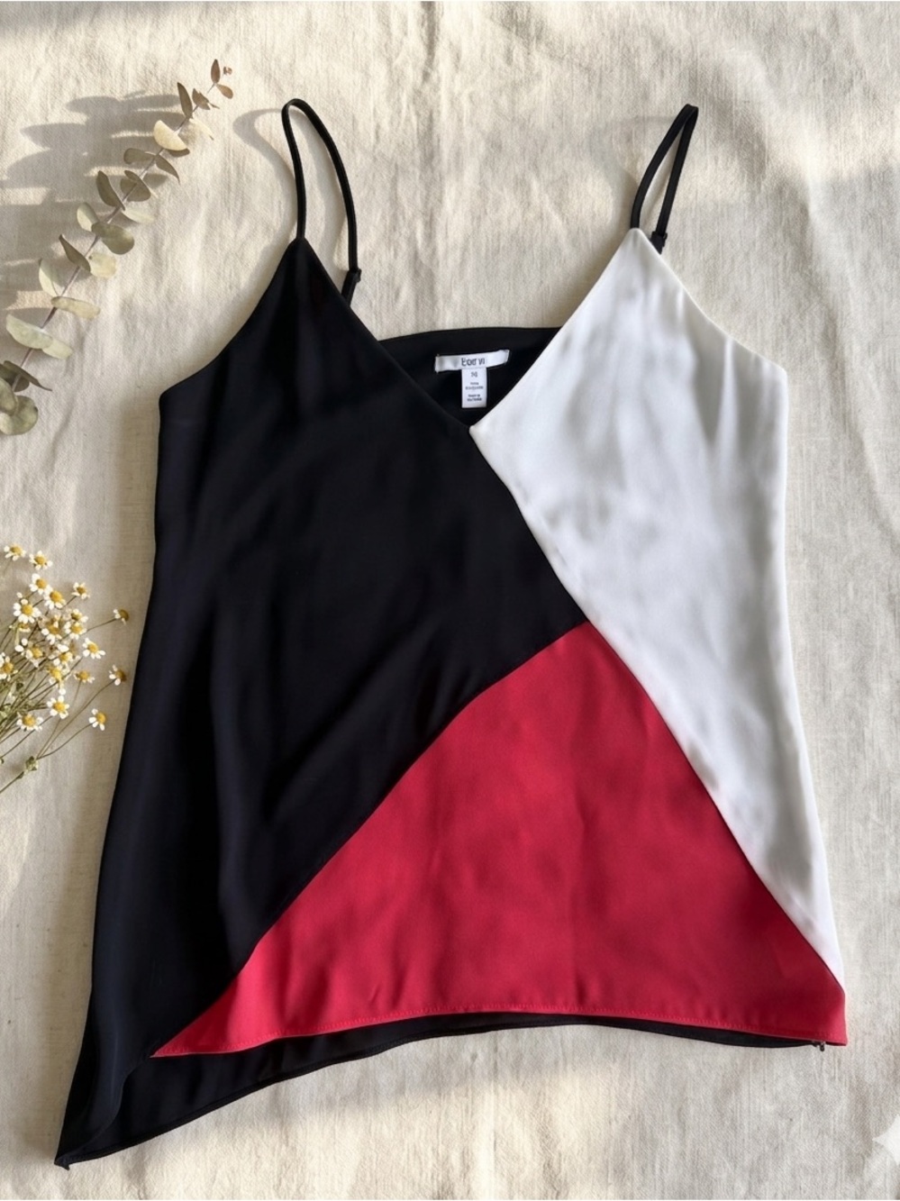 Bar III Colorblock Asymmetrical Camisole Tank Top XS